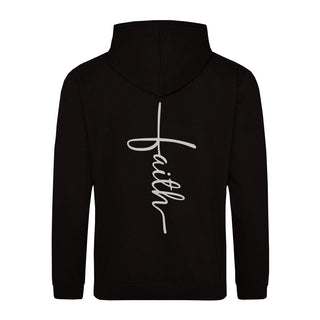 Faith Cross Hoodie BackPrint, christliche Streetwear von Mountain Movers