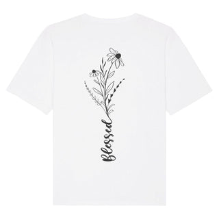 Blessed Oversized T-Shirt BackPrint Variante, Mountain Movers christliches Design