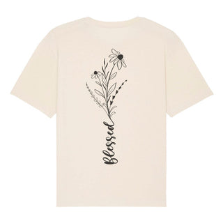 Blessed Oversized T-Shirt BackPrint Detailansicht, Mountain Movers christliche Streetwear