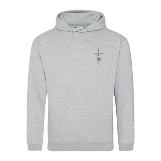 Little Faith Hoodie Detailansicht, Mountain Movers christliche Streetwear