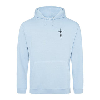Little Faith Hoodie Detailansicht, Mountain Movers christliche Streetwear