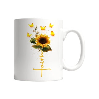 Faith Sunflower Tasse Variante, Mountain Movers christliches Design