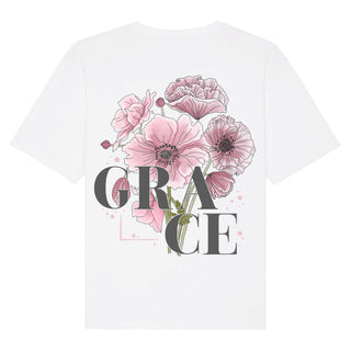 Grace Flower Oversized Shirt BackPrint Variante, Mountain Movers christliches Design