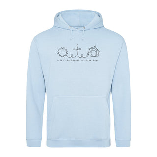 A lot can happen Hoodie Detailansicht, Mountain Movers christliche Streetwear