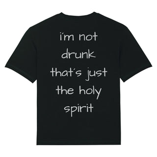 Holy Spirit Drunk Oversized Shirt BackPrint Variante, Mountain Movers christliches Design
