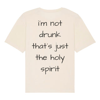 Holy Spirit Drunk Oversized Shirt BackPrint Detailansicht, Mountain Movers christliche Streetwear