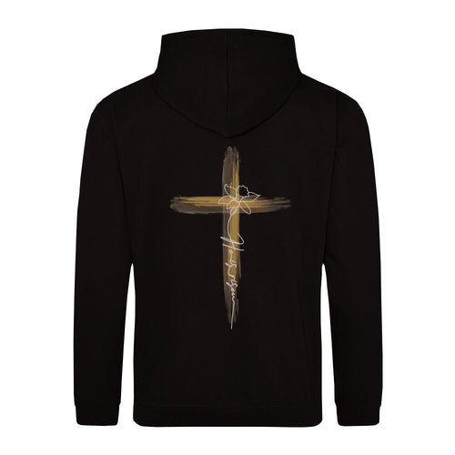 HIJ is Risen Daffodil Hoodie Rugprint