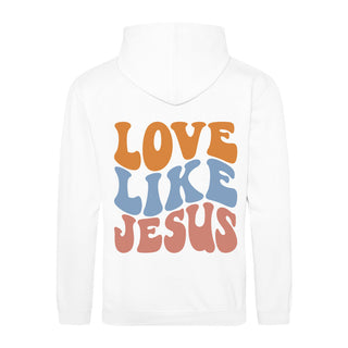 Love like Jesus Hoodie BackPrint Variante, Mountain Movers christliches Design