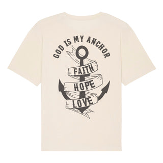 Anchor Oversized Shirt BackPrint Detailansicht, Mountain Movers christliche Streetwear