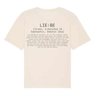 Definition Liebe Oversized Shirt BackPrint Detailansicht, Mountain Movers christliche Streetwear