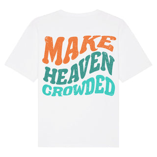 Make heaven crowded wavy Oversized Shirt BackPrint Detailansicht, Mountain Movers christliche Streetwear