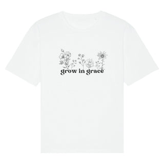 Grow in Grace Flower Oversized Shirt, Vorderansicht