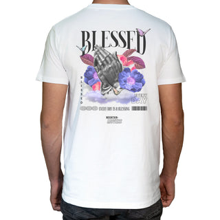 Blessed Streetwear T-Shirt Backprint Detailansicht, Mountain Movers christliche Streetwear