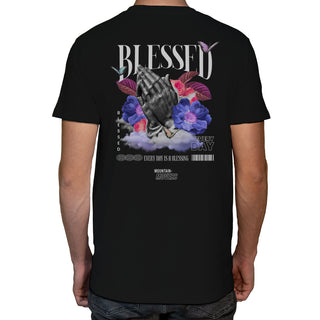 Blessed Streetwear T-Shirt Backprint Detailansicht, Mountain Movers christliche Streetwear