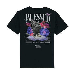 Blessed Streetwear T-Shirt Backprint Variante, Mountain Movers christliches Design