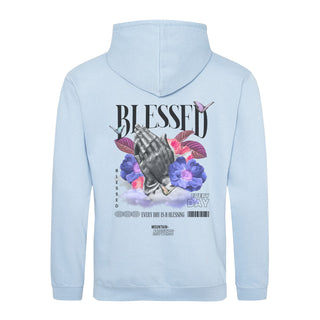 Blessed Streetwear Hoodie BackPrint Detailansicht, Mountain Movers christliche Streetwear