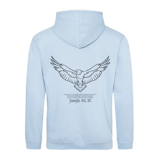 Adler Hoodie BackPrint Detailansicht, Mountain Movers christliche Streetwear