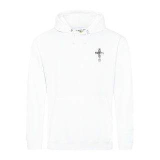 Forgiven Streetwear Hoodie (Front und BackPrint) Detailansicht, Mountain Movers christliche Streetwear