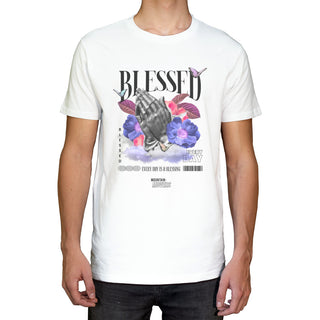 Blessed Front T-Shirt Detailansicht, Mountain Movers christliche Streetwear