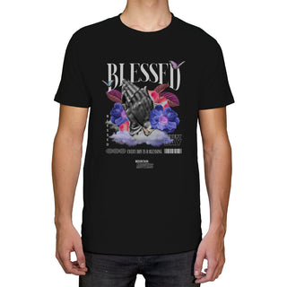 Blessed Front T-Shirt Detailansicht, Mountain Movers christliche Streetwear