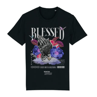 Blessed Front T-Shirt Detailansicht, Mountain Movers christliche Streetwear
