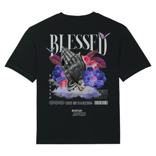 Blessed Streetwear Oversized Shirt BackPrint Variante, Mountain Movers christliches Design