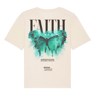 Faith Streetwear Oversized Shirt BackPrint Variante, Mountain Movers christliches Design
