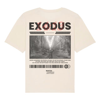 Exodus Oversized Shirt BackPrint Detailansicht, Mountain Movers christliche Streetwear