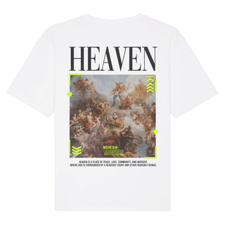 Heaven Oversized Shirt BackPrint Detailansicht, Mountain Movers christliche Streetwear
