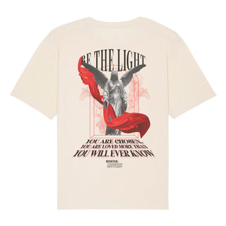 Be the Light Streetwear Oversized Shirt BackPrint Detailansicht, Mountain Movers christliche Streetwear