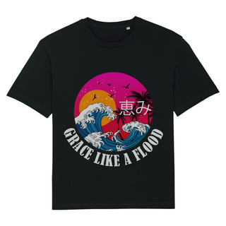 Grace Like A Flood Oversized T-Shirt Variante, Mountain Movers christliches Design