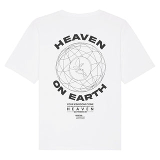 Heaven on Earth Oversized Shirt BackPrint Detailansicht, Mountain Movers christliche Streetwear