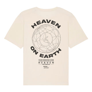 Heaven on Earth Oversized Shirt BackPrint Detailansicht, Mountain Movers christliche Streetwear