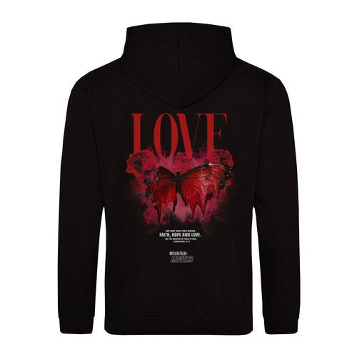 Love streetwear hoodie met rugprint