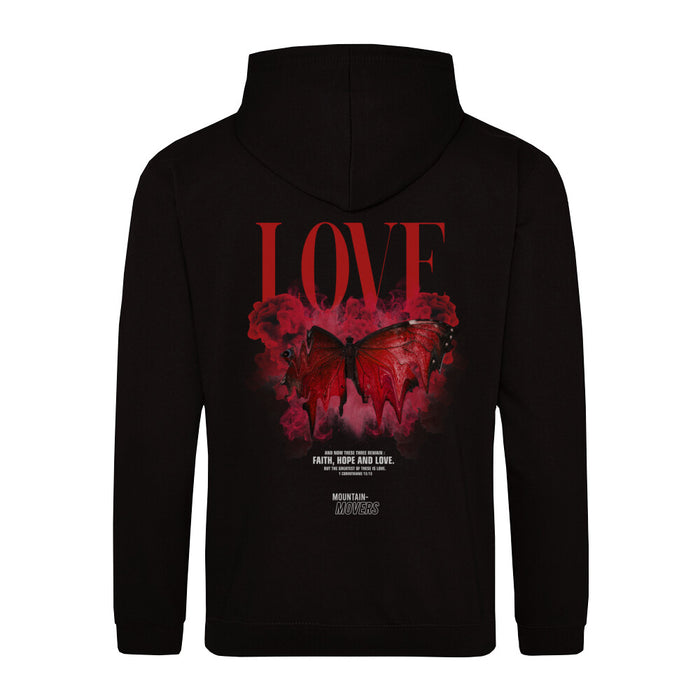 Love streetwear hoodie met rugprint
