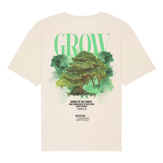 Grow Streetwear Oversized Shirt BackPrint Detailansicht, Mountain Movers christliche Streetwear