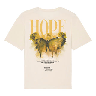 Hope Streetwear Oversized Shirt BackPrint Detailansicht, Mountain Movers christliche Streetwear