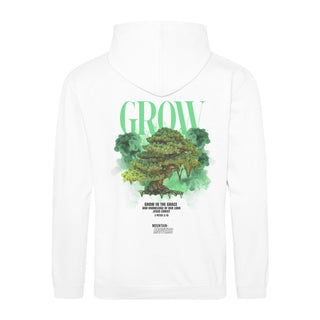 Grow Streetwear Hoodie BackPrint Variante, Mountain Movers christliches Design