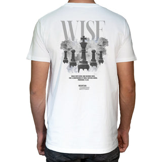 Wise Streetwear Unisex Shirt BackPrint Detailansicht, Mountain Movers christliche Streetwear