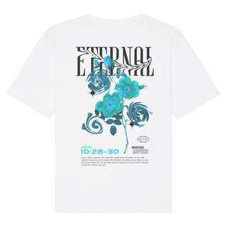 Eternal Oversized Shirt BackPrint Detailansicht, Mountain Movers christliche Streetwear