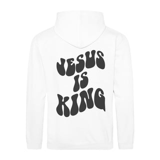 Jesus is King Schrift Hoodie BackPrint Variante, Mountain Movers christliches Design