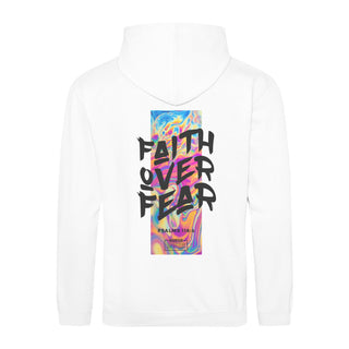 Faith over Fear Streetwear Hoodie BackPrint Variante, Mountain Movers christliches Design