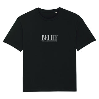 Belief Streetwear Oversized Shirt Front- und BackPrint Variante, Mountain Movers christliches Design