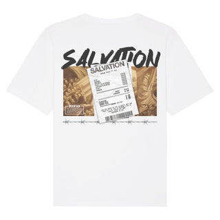 Salvation Oversized Shirt BackPrint Detailansicht, Mountain Movers christliche Streetwear
