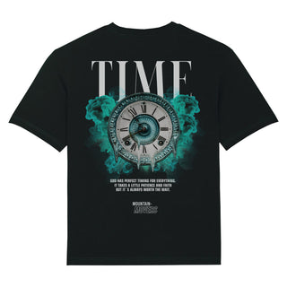 Time Streetwear Oversized Shirt BackPrint Variante, Mountain Movers christliches Design