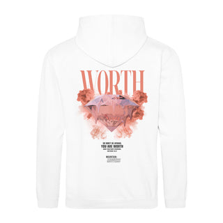 Worth Streetwear Hoodie BackPrint Variante, Mountain Movers christliches Design