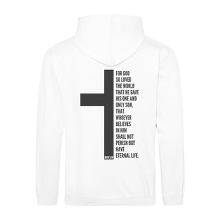 John 3:16 Hoodie BackPrint Variante, Mountain Movers christliches Design