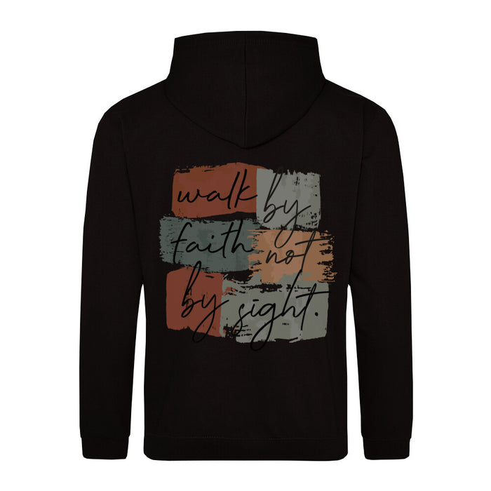 Walk by Faith Retro Hoodie Backprint