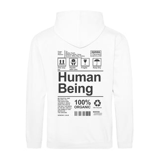 Human Being Hoodie BackPrint Variante, Mountain Movers christliches Design