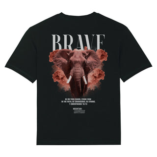 Brave Oversized Shirt BackPrint Variante, Mountain Movers christliches Design